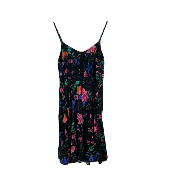 Old Navy M Mini Dress Smocked Back Pleated Floral Womens Sleeveless Pullover - Picture 1 of 8